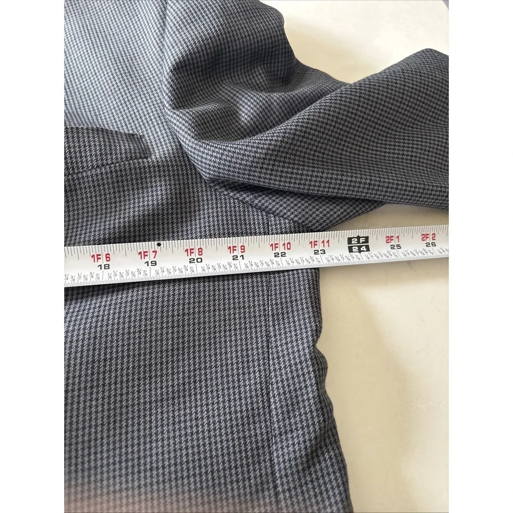 Nautica Mens Gray Houndstooth Wool Blazer Suit Jacket 43R Sport‎ Coat 3 Button